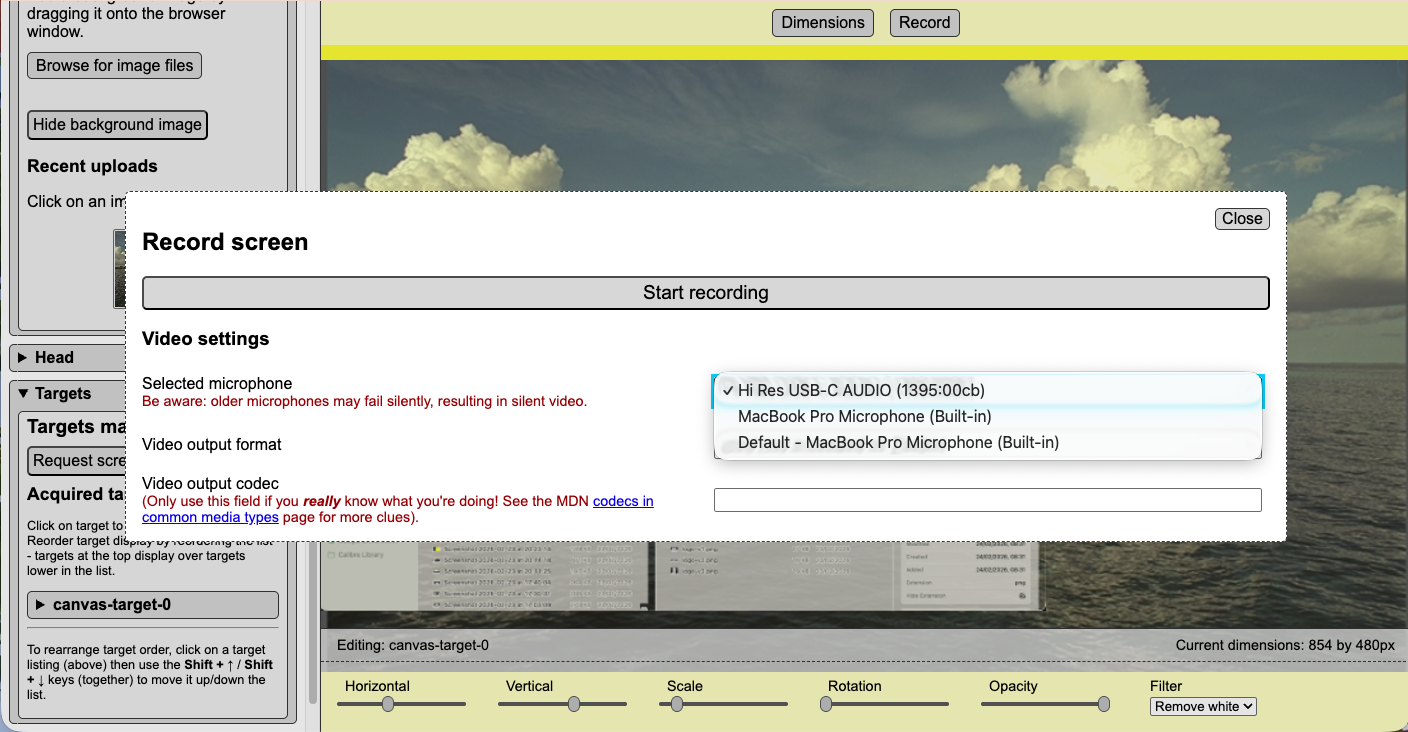 Screenshot - recording a video