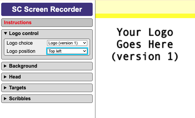 Screenshot - logo panel
